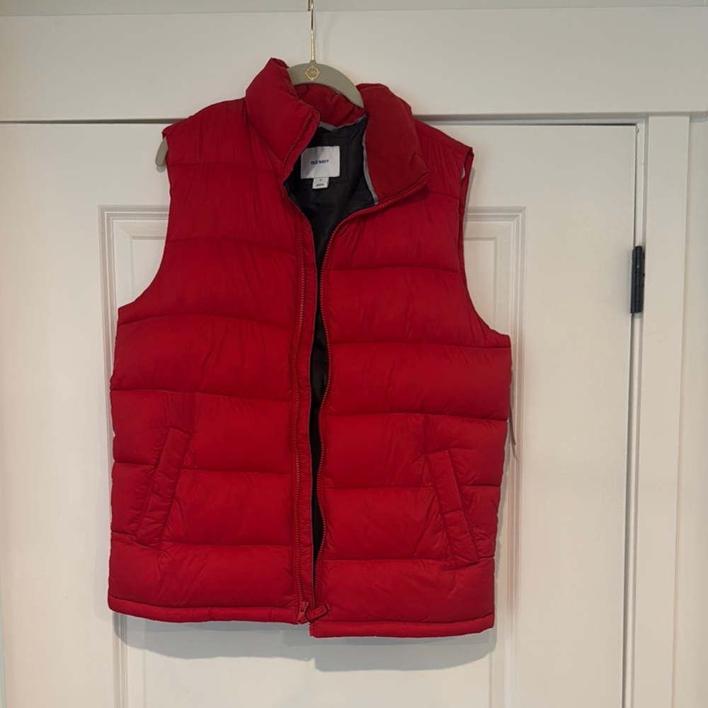 Old Navy Red Puffer Vest